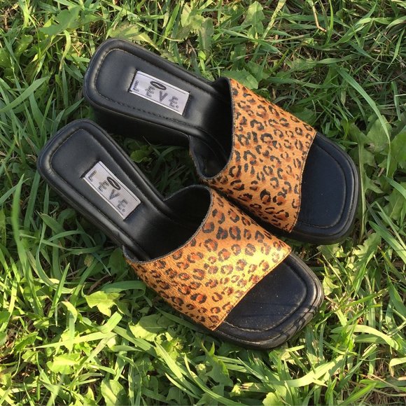 Y2K cheetah print platform sandals - Picture 6 of 8